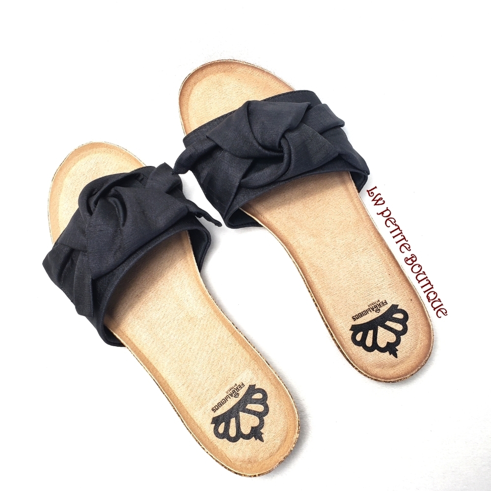 Fergalicious Moshi Black Sandals sz 6 - Picture 2 of 7